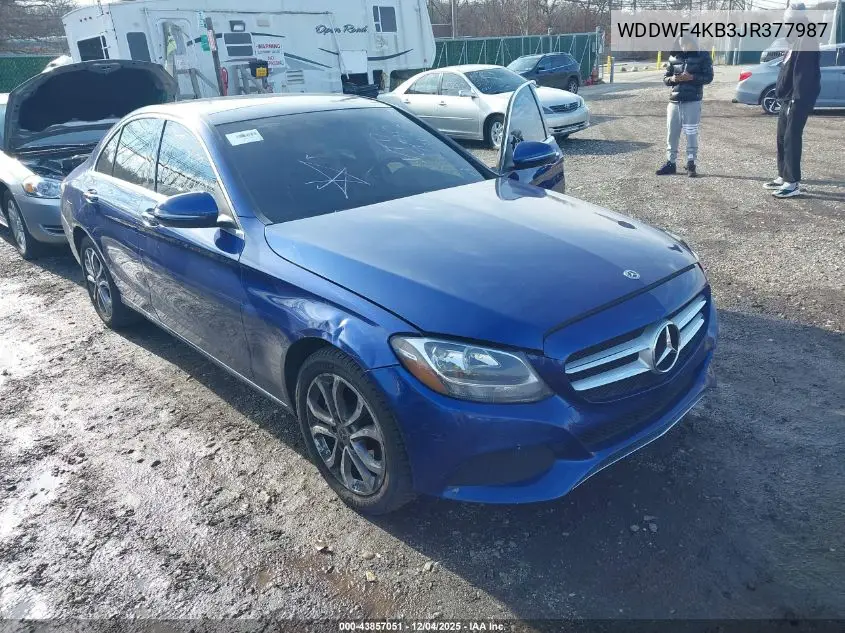 WDDWF4KB3JR377987 2018 Mercedes-Benz C 300 4Matic