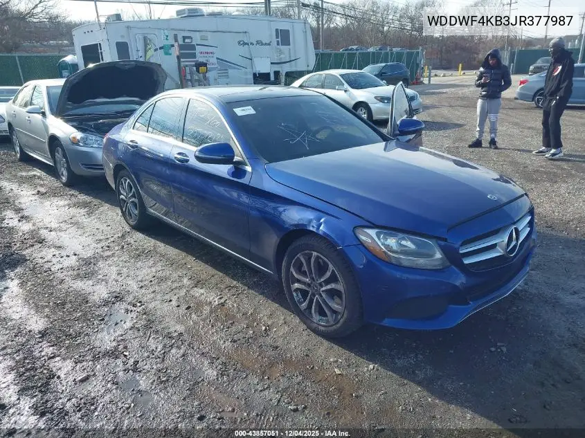 WDDWF4KB3JR377987 2018 Mercedes-Benz C 300 4Matic