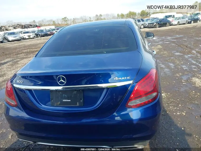 WDDWF4KB3JR377987 2018 Mercedes-Benz C 300 4Matic