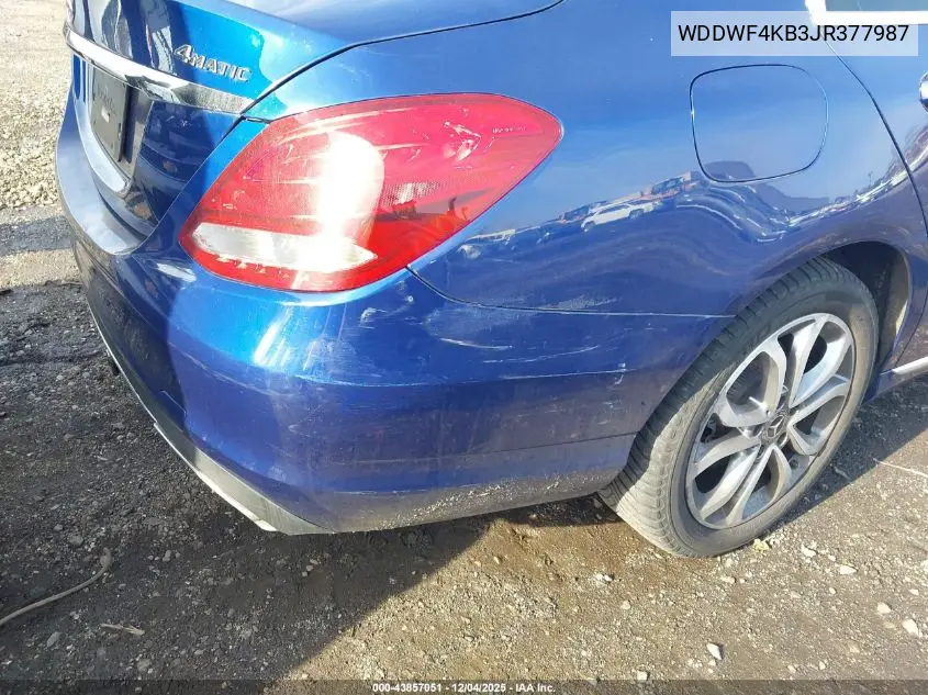 WDDWF4KB3JR377987 2018 Mercedes-Benz C 300 4Matic