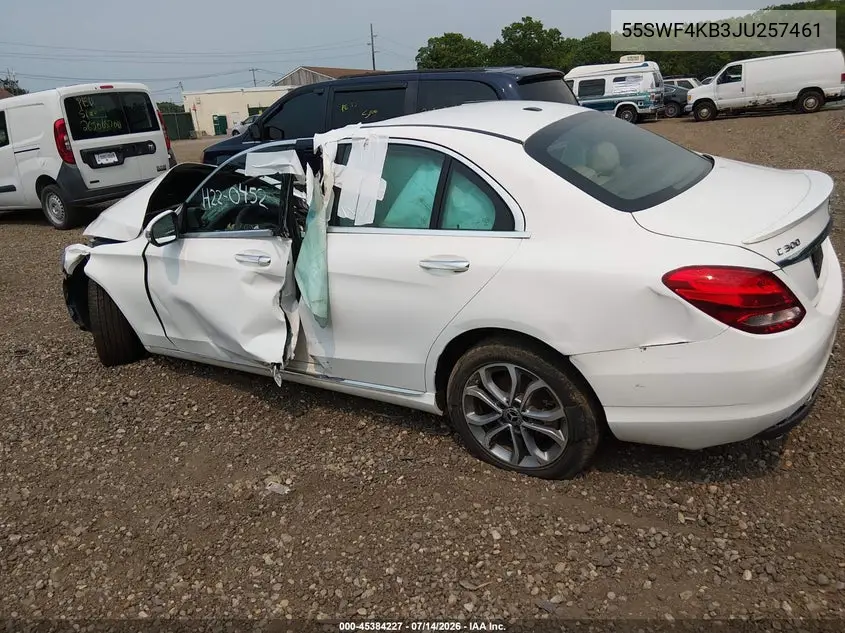 2018 Mercedes-Benz C 300 4Matic VIN: 55SWF4KB3JU257461 Lot: 45384227