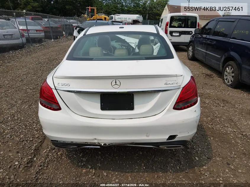 2018 Mercedes-Benz C 300 4Matic VIN: 55SWF4KB3JU257461 Lot: 45384227