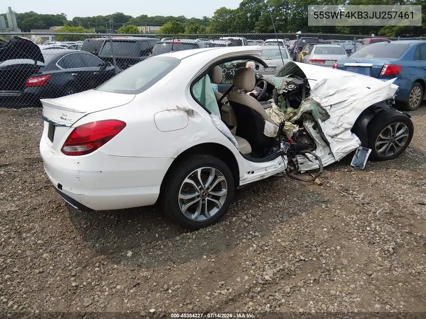 2018 Mercedes-Benz C 300 4Matic VIN: 55SWF4KB3JU257461 Lot: 45384227
