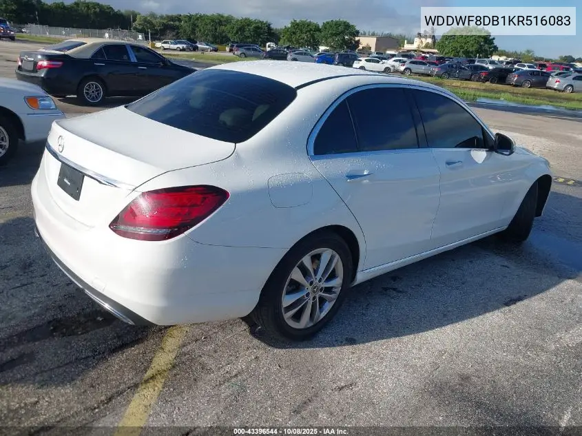 WDDWF8DB1KR516083 2019 Mercedes-Benz C 300