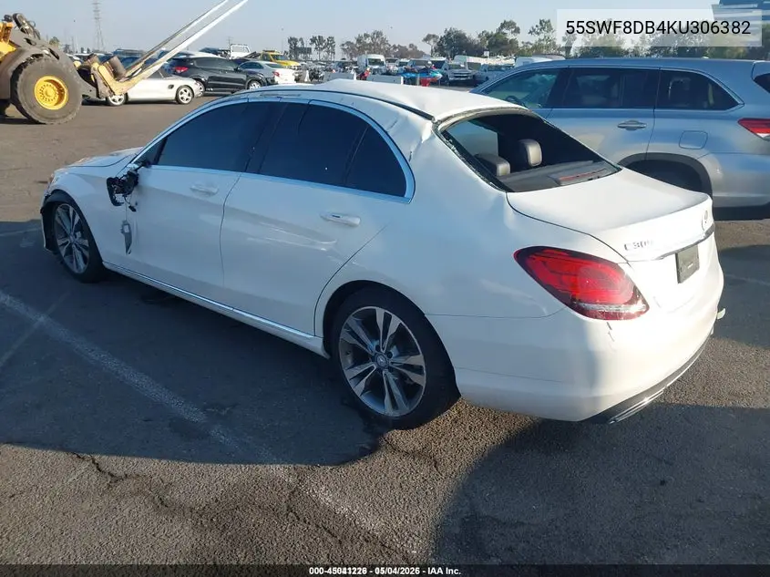 55SWF8DB4KU306382 2019 Mercedes-Benz C 300