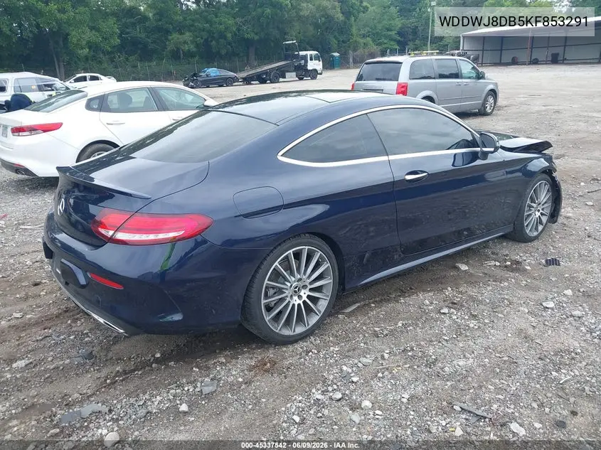 2019 Mercedes-Benz C 300 VIN: WDDWJ8DB5KF853291 Lot: 45337542