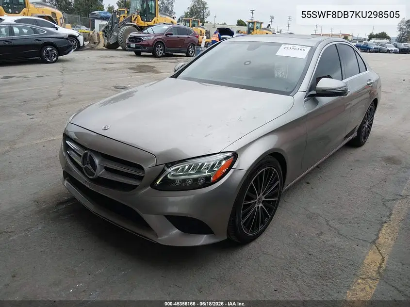 2019 Mercedes-Benz C 300 VIN: 55SWF8DB7KU298505 Lot: 45356166