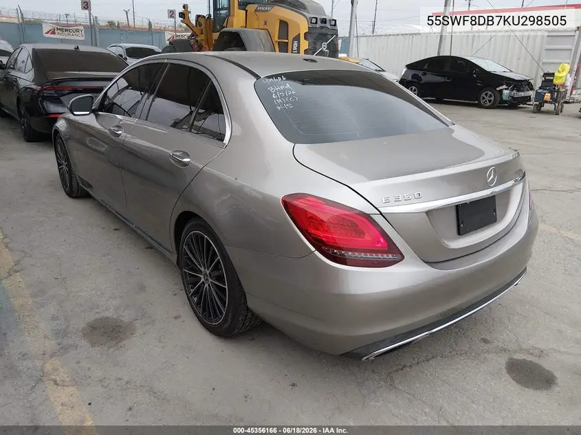 2019 Mercedes-Benz C 300 VIN: 55SWF8DB7KU298505 Lot: 45356166