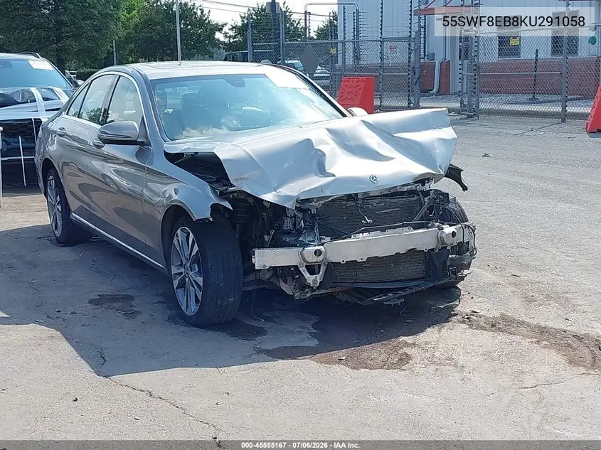 2019 Mercedes-Benz C 300 4Matic VIN: 55SWF8EB8KU291058 Lot: 45555167
