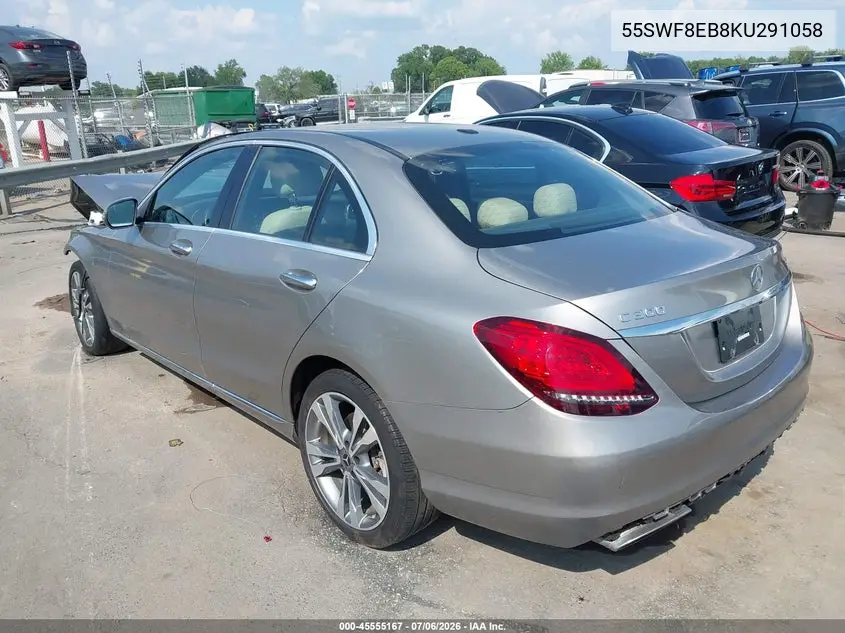 2019 Mercedes-Benz C 300 4Matic VIN: 55SWF8EB8KU291058 Lot: 45555167