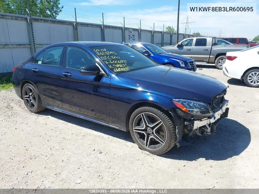 2020 Mercedes-Benz C 300 4Matic VIN: W1KWF8EB3LR600695 Lot: 12628393
