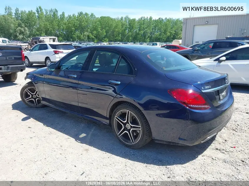 2020 Mercedes-Benz C 300 4Matic VIN: W1KWF8EB3LR600695 Lot: 12628393