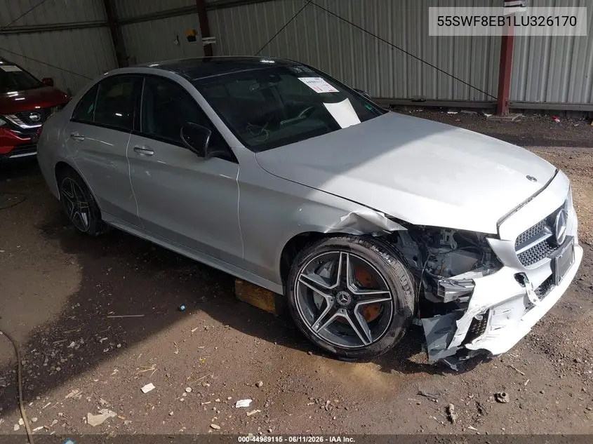 2020 Mercedes-Benz C 300 4Matic VIN: 55SWF8EB1LU326170 Lot: 44989115