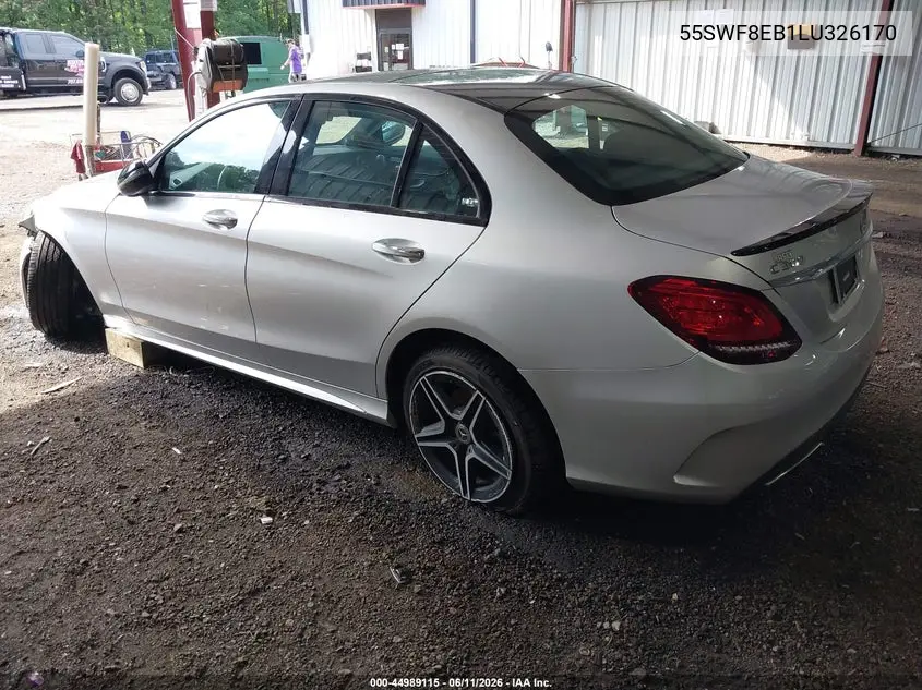 2020 Mercedes-Benz C 300 4Matic VIN: 55SWF8EB1LU326170 Lot: 44989115