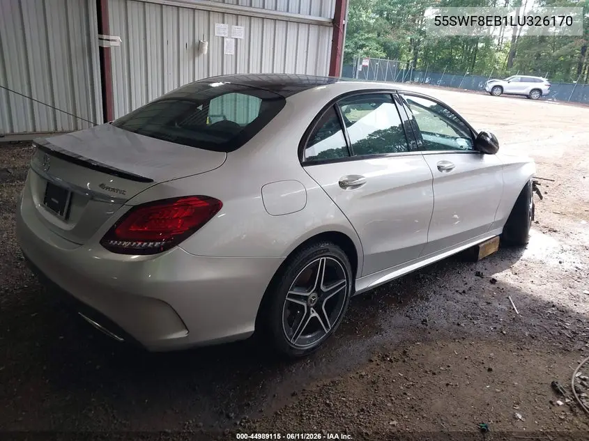 2020 Mercedes-Benz C 300 4Matic VIN: 55SWF8EB1LU326170 Lot: 44989115