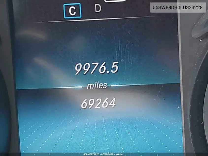 2020 Mercedes-Benz C 300 VIN: 55SWF8DB0LU323228 Lot: 45674820