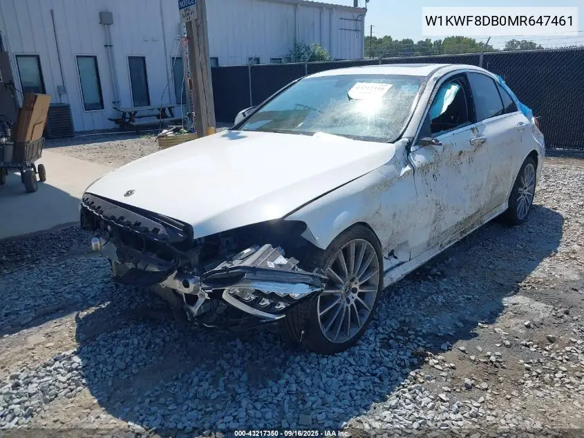 W1KWF8DB0MR647461 2021 Mercedes-Benz C 300 Sedan