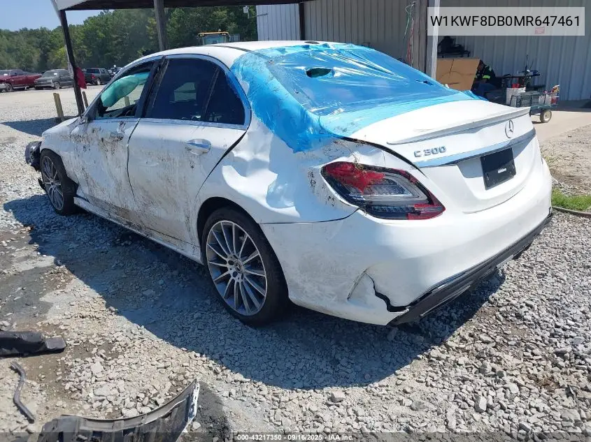 W1KWF8DB0MR647461 2021 Mercedes-Benz C 300 Sedan