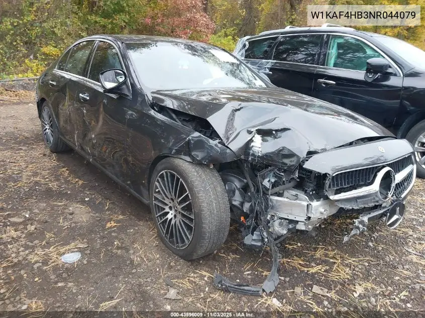 W1KAF4HB3NR044079 2022 Mercedes-Benz C 300 4Matic