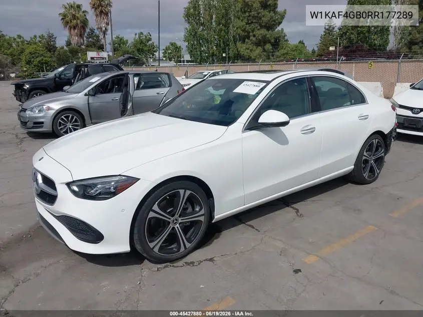 2024 Mercedes-Benz C 300 VIN: W1KAF4GB0RR177289 Lot: 45427880