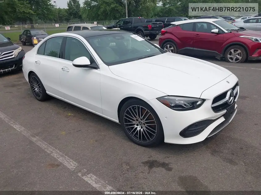 2024 Mercedes-Benz C 300 VIN: W1KAF4HB7RR221075 Lot: 45636634