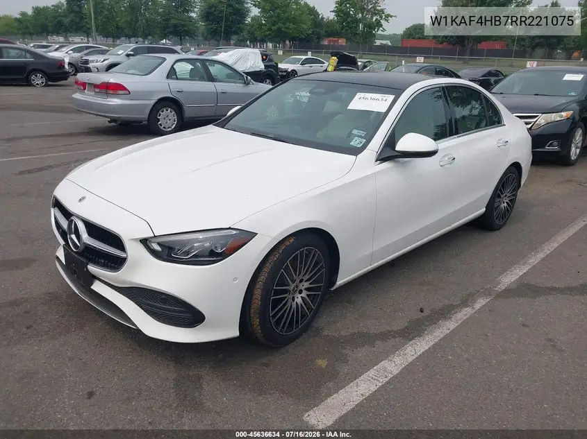 2024 Mercedes-Benz C 300 VIN: W1KAF4HB7RR221075 Lot: 45636634
