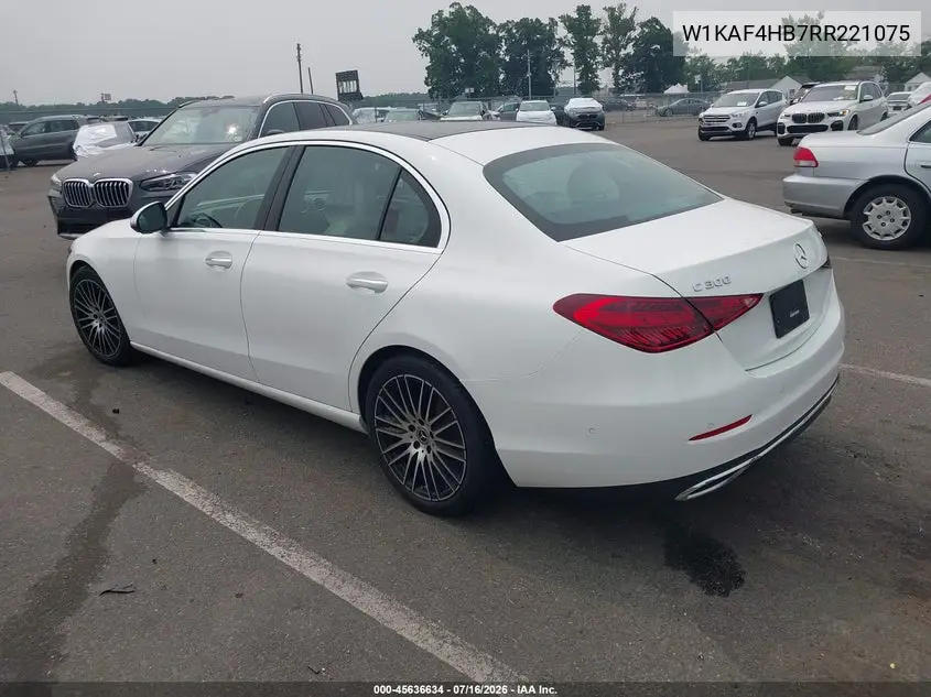 2024 Mercedes-Benz C 300 VIN: W1KAF4HB7RR221075 Lot: 45636634