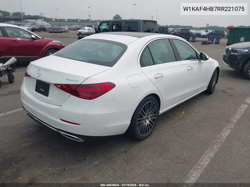 2024 Mercedes-Benz C 300 VIN: W1KAF4HB7RR221075 Lot: 45636634