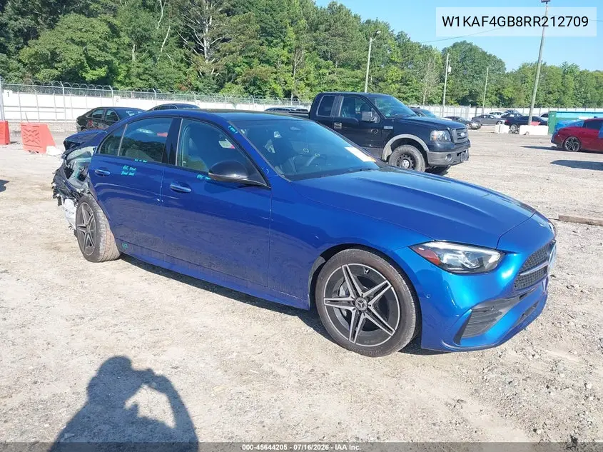 2024 Mercedes-Benz C 300 VIN: W1KAF4GB8RR212709 Lot: 45644205