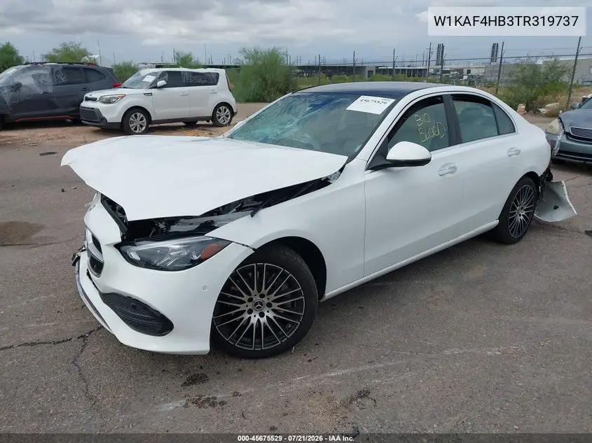 2026 Mercedes-Benz C 300 VIN: W1KAF4HB3TR319737 Lot: 45675529