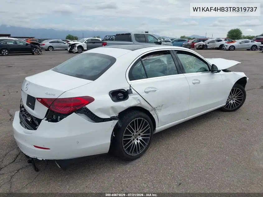 2026 Mercedes-Benz C 300 VIN: W1KAF4HB3TR319737 Lot: 45675529