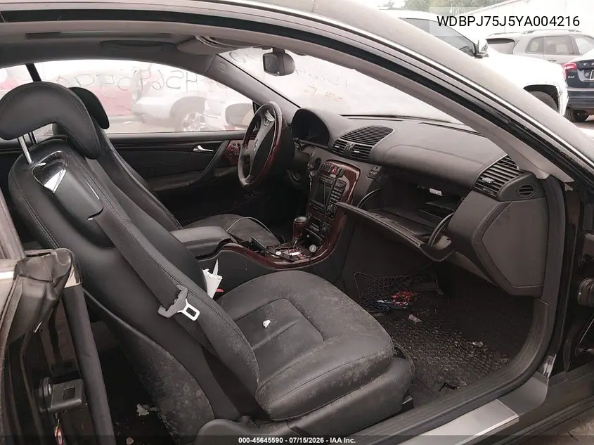 2000 Mercedes-Benz Cl 500 VIN: WDBPJ75J5YA004216 Lot: 45645590