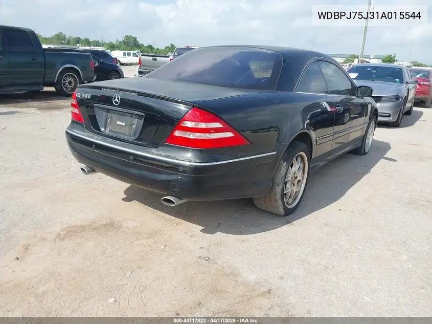 2001 Mercedes-Benz Cl 500 VIN: WDBPJ75J31A015544 Lot: 44717823