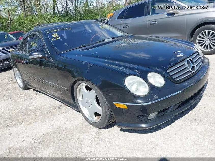 2002 Mercedes-Benz Cl 500 VIN: WDBPJ75J22A030862 Lot: 44803342
