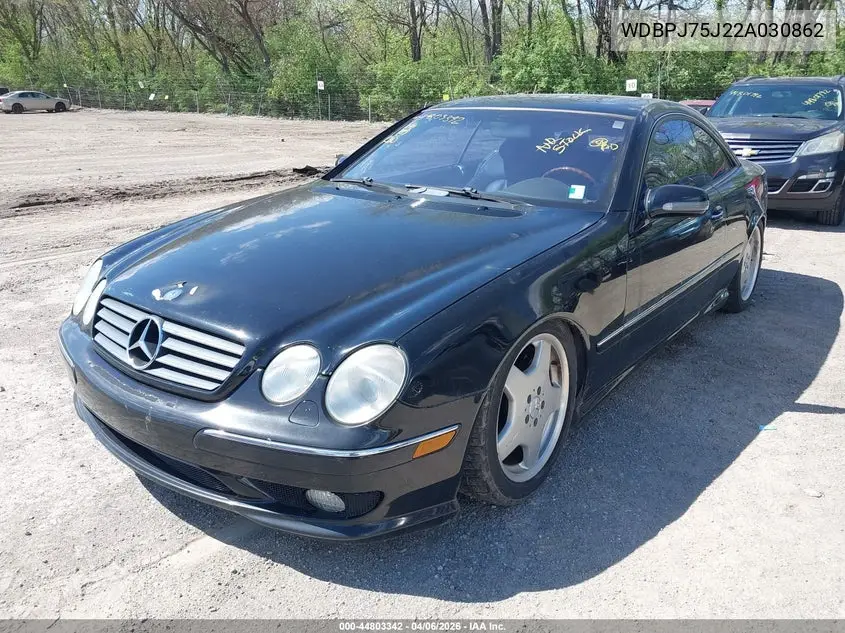 2002 Mercedes-Benz Cl 500 VIN: WDBPJ75J22A030862 Lot: 44803342