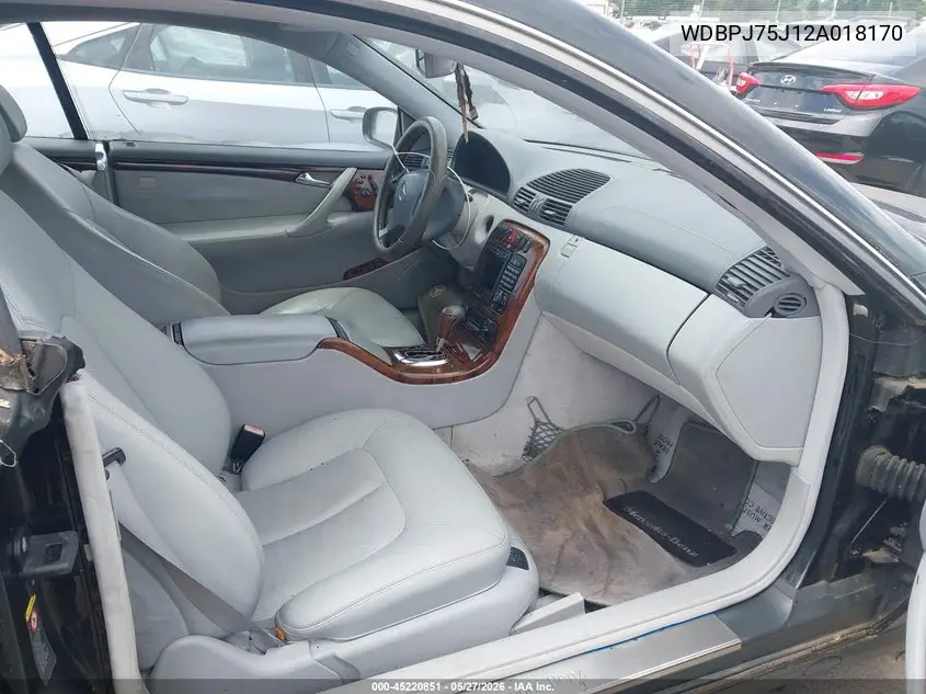 2002 Mercedes-Benz Cl 500 VIN: WDBPJ75J12A018170 Lot: 45220851