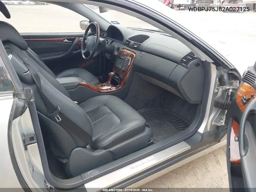 2002 Mercedes-Benz Cl 500 VIN: WDBPJ75J82A027125 Lot: 45621086