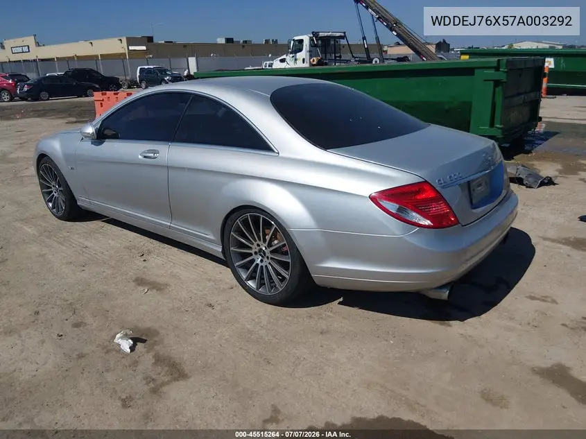 2007 Mercedes-Benz Cl 600 VIN: WDDEJ76X57A003292 Lot: 45515264