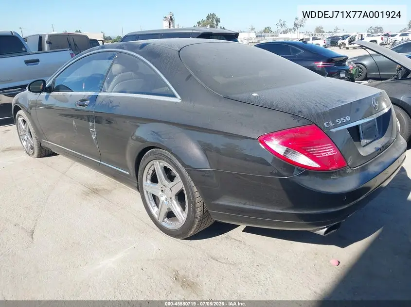 2007 Mercedes-Benz Cl 550 VIN: WDDEJ71X77A001924 Lot: 45580719