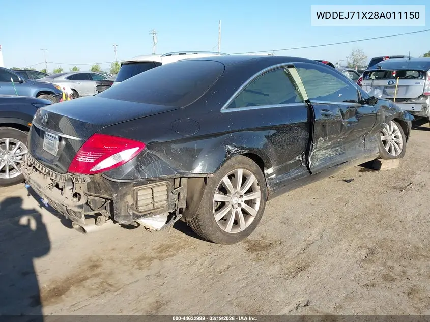 2008 Mercedes-Benz Cl 550 VIN: WDDEJ71X28A011150 Lot: 44632999