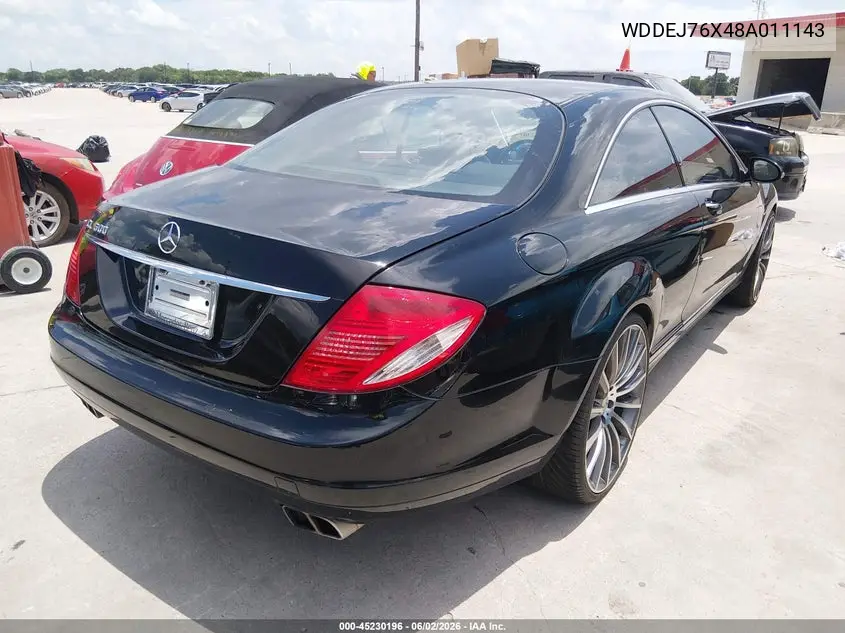 2008 Mercedes-Benz Cl 600 VIN: WDDEJ76X48A011143 Lot: 45230196