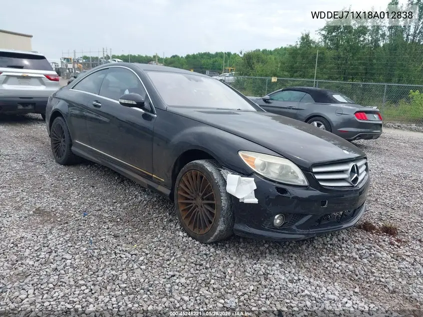 2008 Mercedes-Benz Cl 550 VIN: WDDEJ71X18A012838 Lot: 45246221