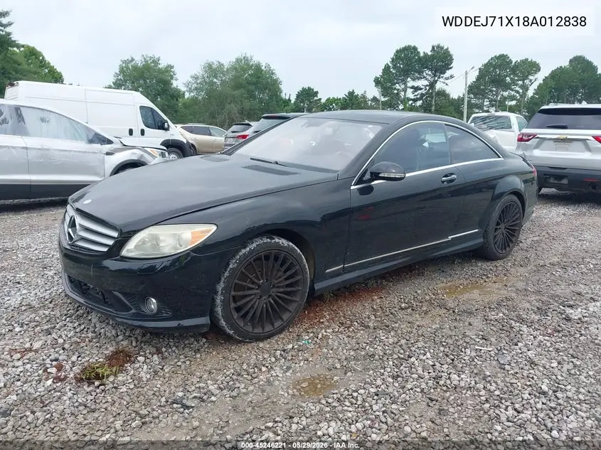 2008 Mercedes-Benz Cl 550 VIN: WDDEJ71X18A012838 Lot: 45246221