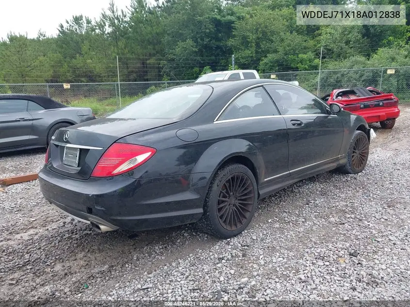 2008 Mercedes-Benz Cl 550 VIN: WDDEJ71X18A012838 Lot: 45246221
