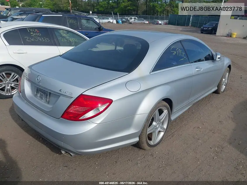 2010 Mercedes-Benz Cl 550 4Matic VIN: WDDEJ8GBXAA023778 Lot: 45146525