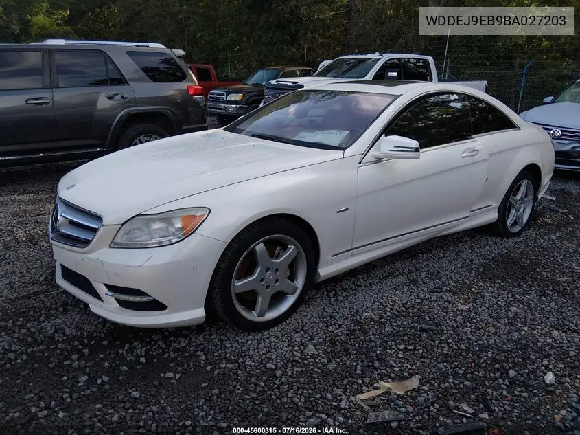 2011 Mercedes-Benz Cl 550 4Matic VIN: WDDEJ9EB9BA027203 Lot: 45600315