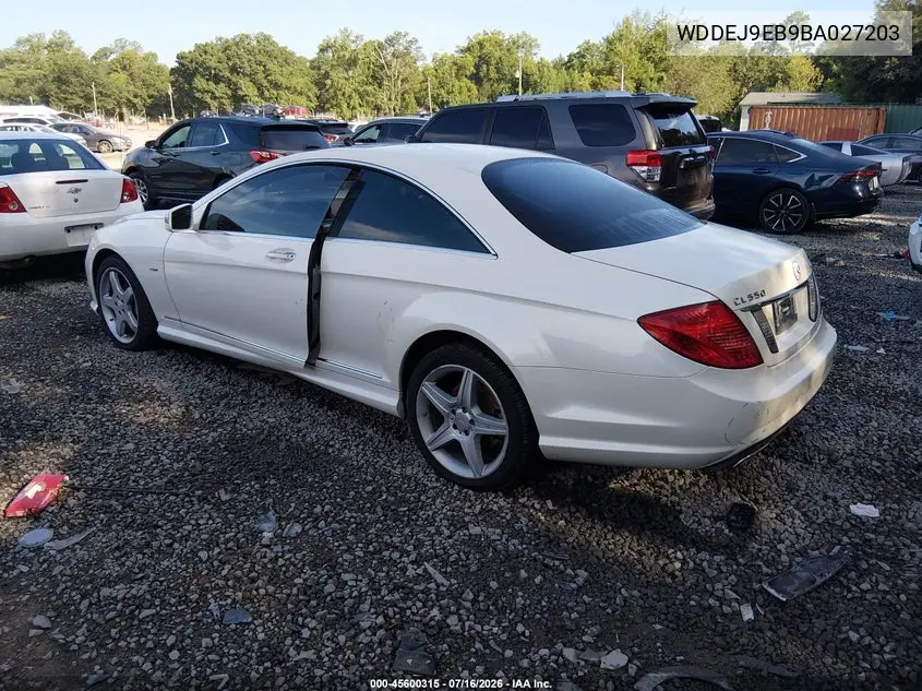2011 Mercedes-Benz Cl 550 4Matic VIN: WDDEJ9EB9BA027203 Lot: 45600315
