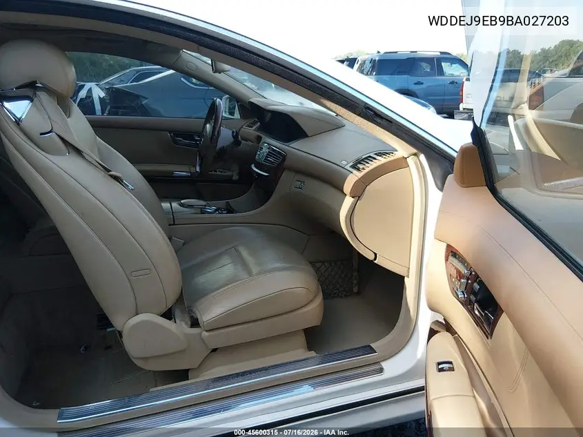 2011 Mercedes-Benz Cl 550 4Matic VIN: WDDEJ9EB9BA027203 Lot: 45600315