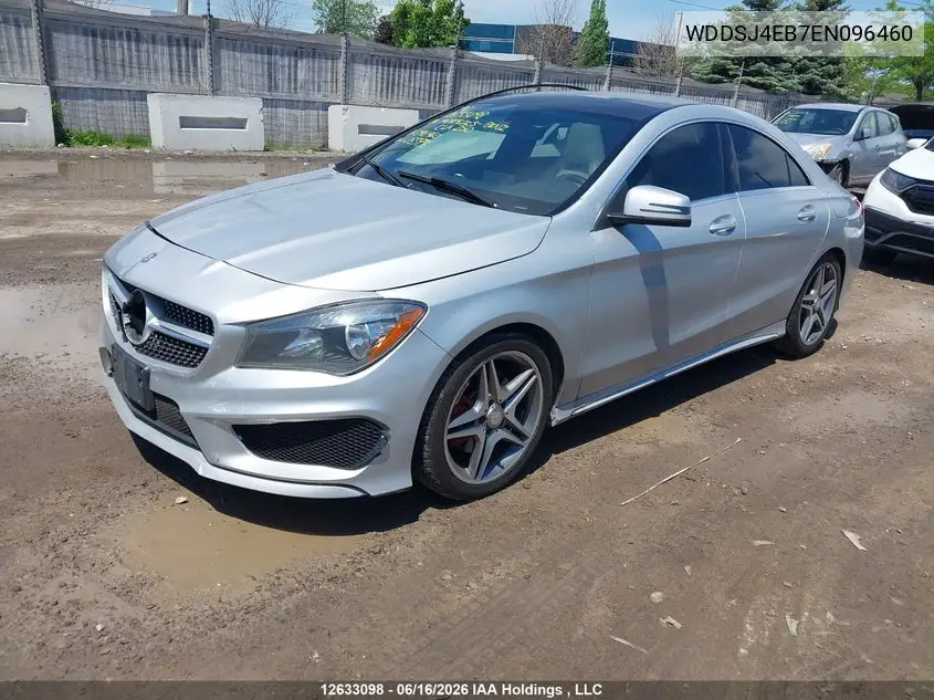 2014 Mercedes-Benz Cla 250 VIN: WDDSJ4EB7EN096460 Lot: 12633098