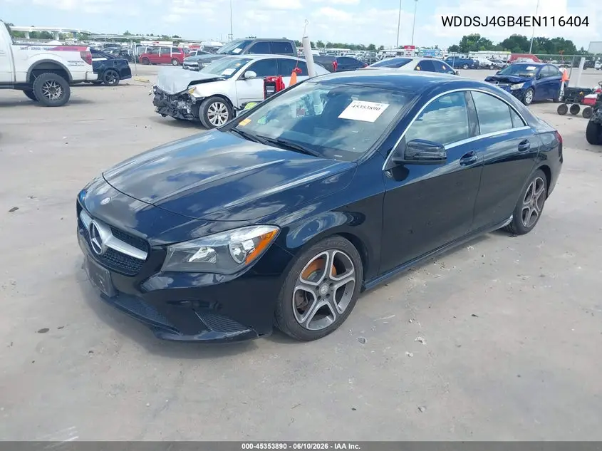2014 Mercedes-Benz Cla 250 4Matic VIN: WDDSJ4GB4EN116404 Lot: 45353890